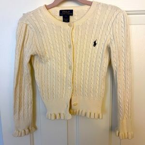 Polo Ralph Lauren bundle sweaters 3 ( white, blue and yellow) all size 5